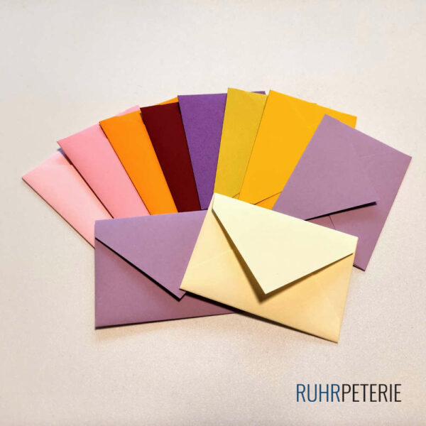 Handgemachte Briefumschläge warm von Papeterie Online Shop Bochum