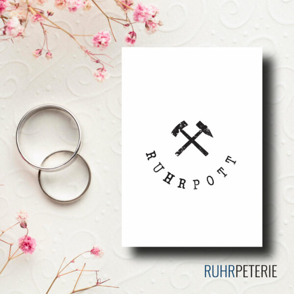 Heiraten im Ruhrpott Poster - Schlägel Eisen Ruhrpott Design
