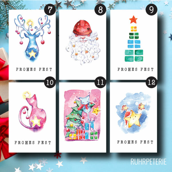 Weihnachtskarten set 03 1 von papeterie online shop