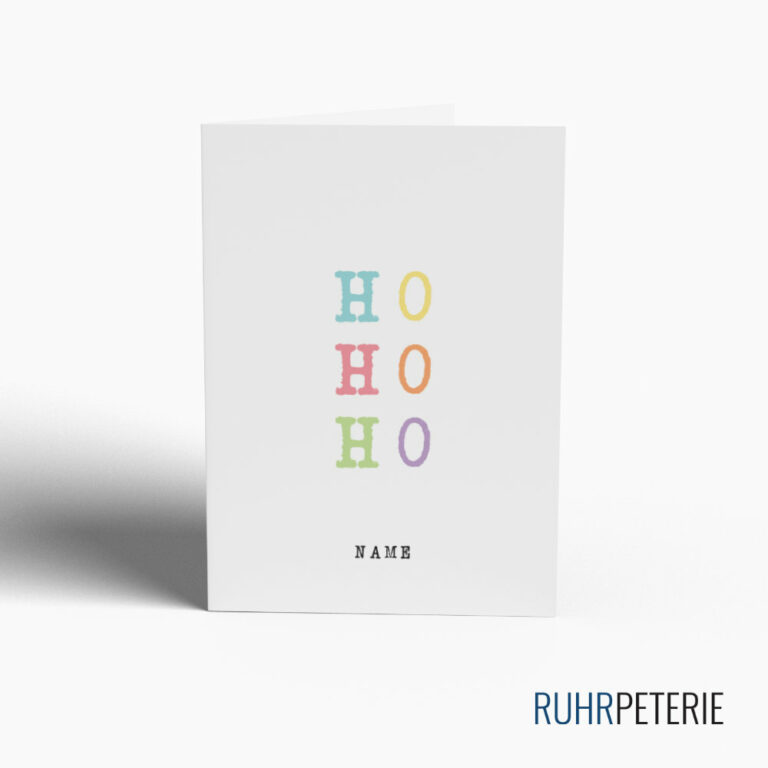 Weihnachtskarte Hohoho von Papeterie Online Shop Bochum