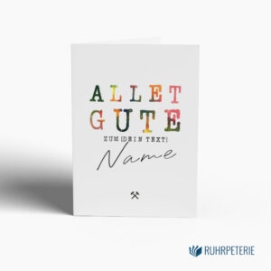 Ruhrpott Glückwunschkarte, Text + Name RUHRPETERIE Papeterie Online
