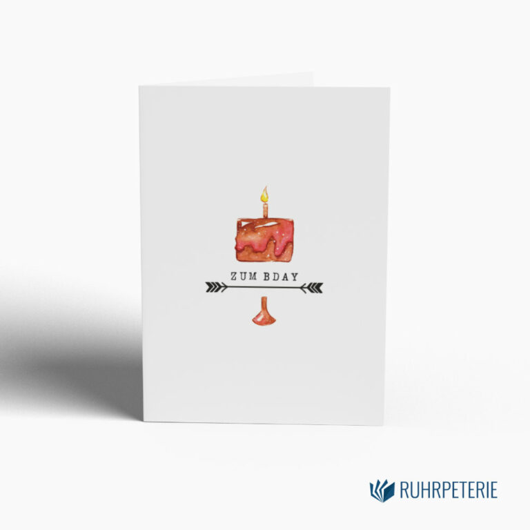Geburtstagskarte-zum-Ausdrucken-Torte-braun-Papeterie-Onlineshop-Bochum