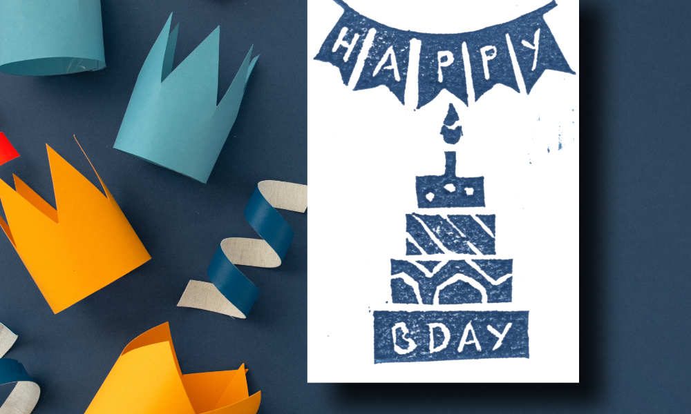 hand gestempelte geburtstagskarte happy birthday hand gestempelte geburtstagskarte happy birthday